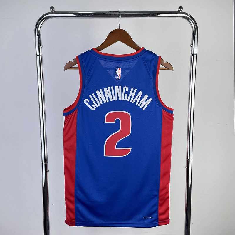 2023 NBA Detroit Pistons 2 CUNNINGHAM Basketball Jersey