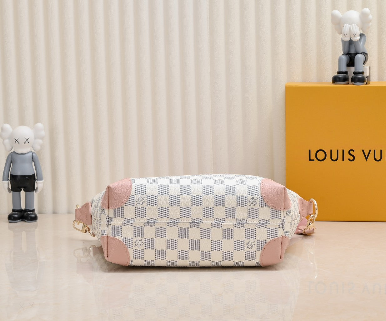 Louis Vuitton Tote Bag Damier Azur Pink 26Cm
