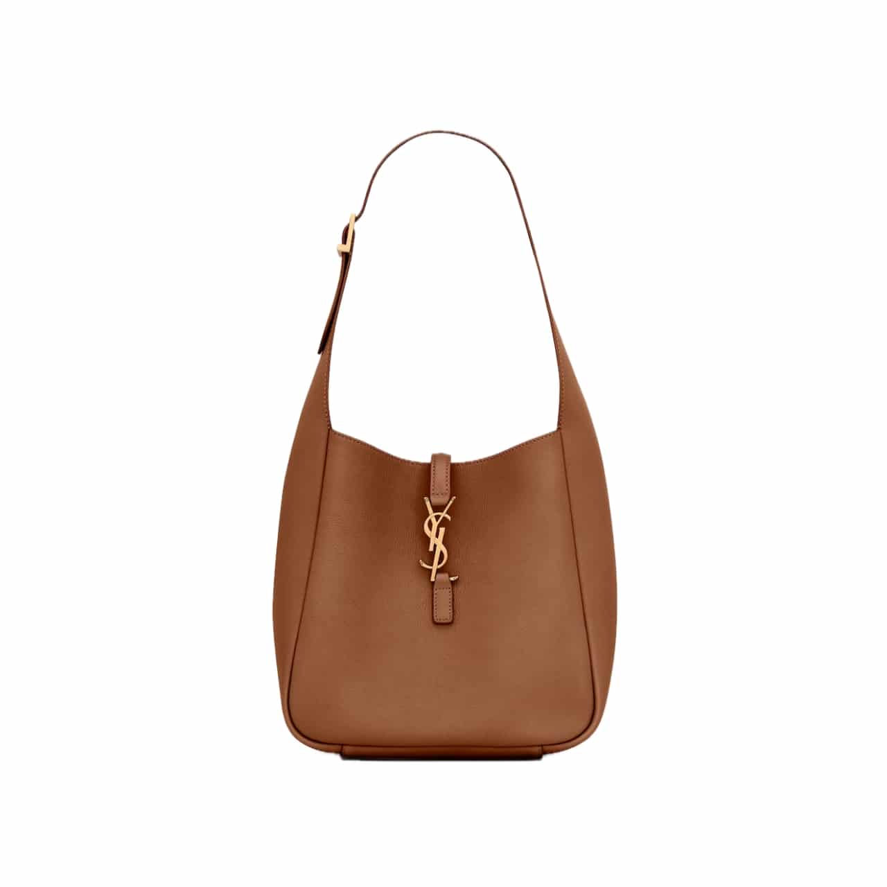 Saint Laurent Le 5 A 7 Supple Large In Grained Leather Brown 31Cm