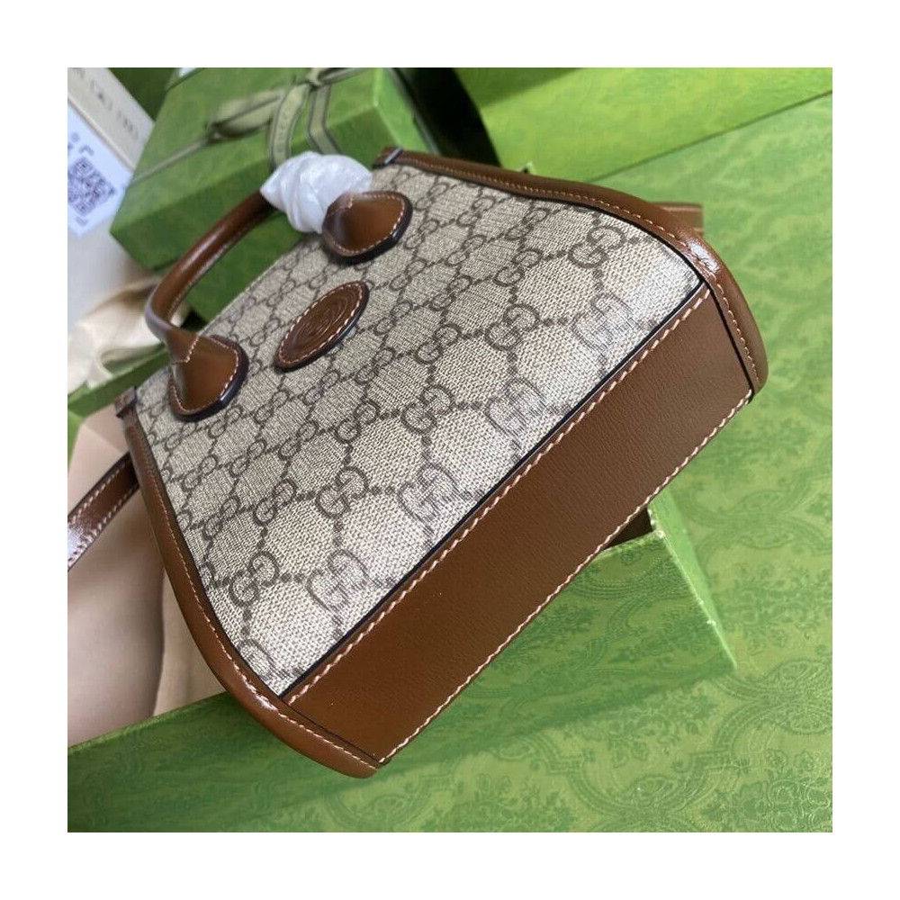 Gucci Mini Tote Bag with Interlocking G in GG Supreme