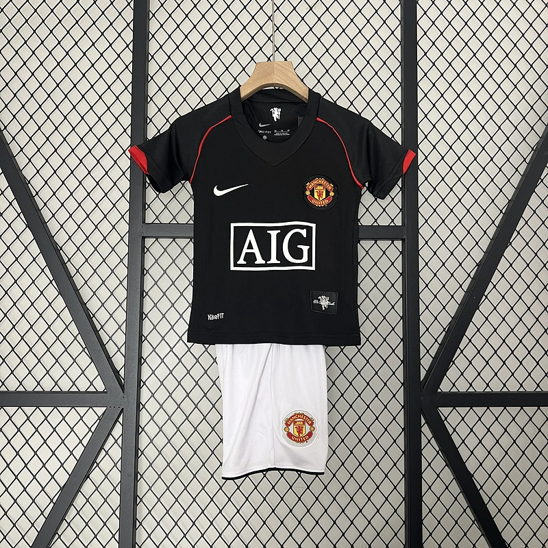 Retro kids 2007-08 Kids Manchester United away retro football jersey Fan version