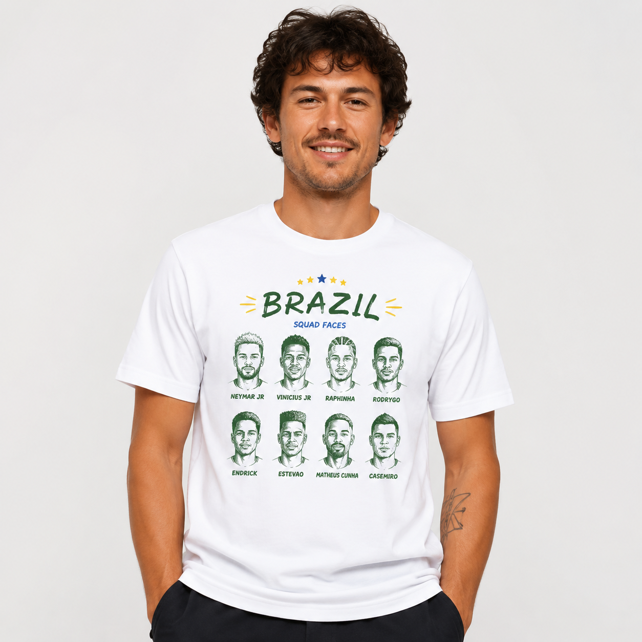 Brazilian Player Pure Cotton T-Shirt – Limited-Time Offer
