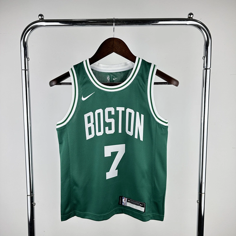 2023 NBA Boston Celtics kids 7 BROWN Basketball Jersey