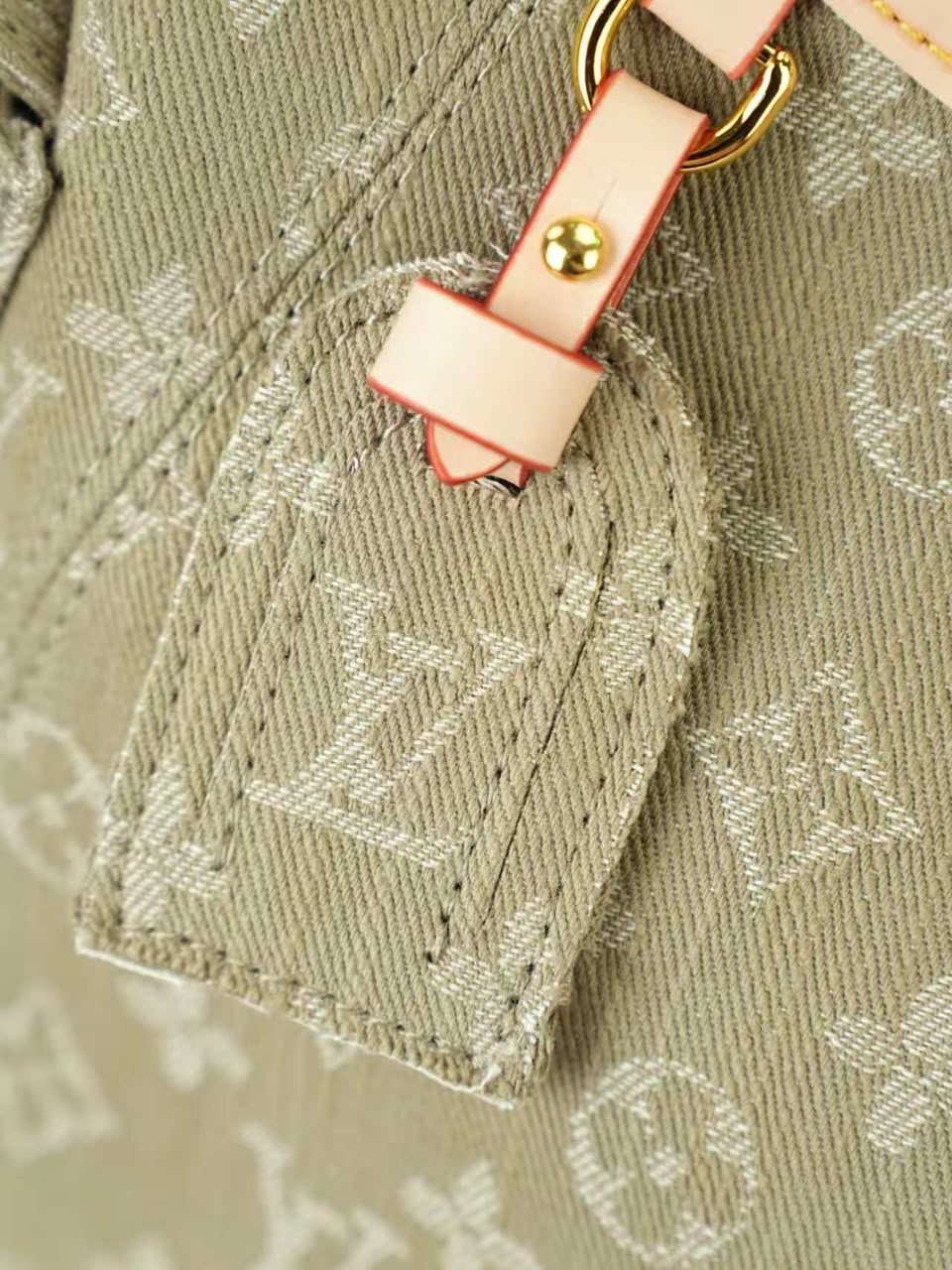 Louis Vuitton Carryall Cargo PM Bag Khaki Denim 33.5cm M27623
