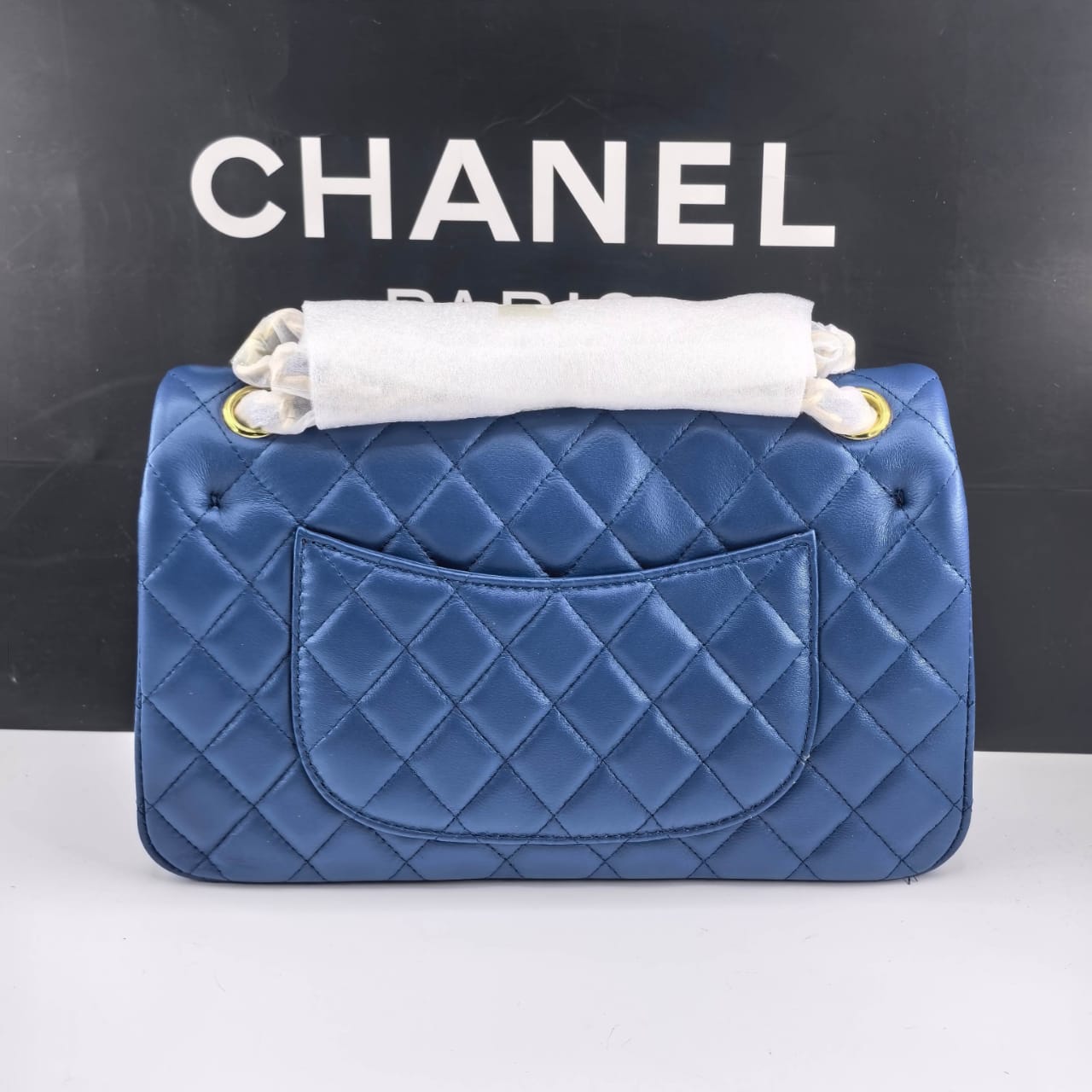 Chanel Classic Medium Flap Navy Blue 25cm