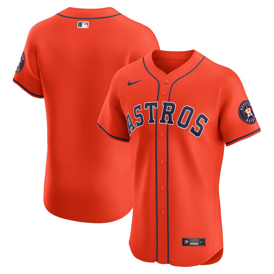 Houston Astros Alternate Vapor Premier Elite Patch Jersey Orange