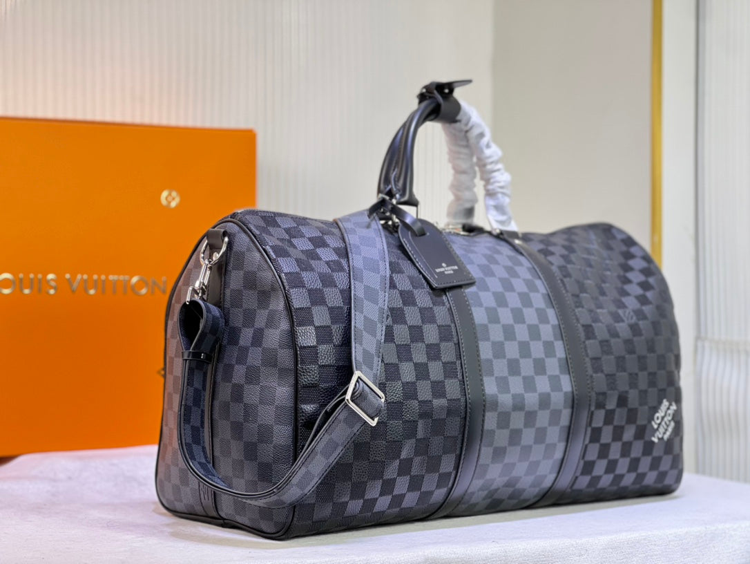 Louis Vuitton Keepall 50 Blue Graphite
