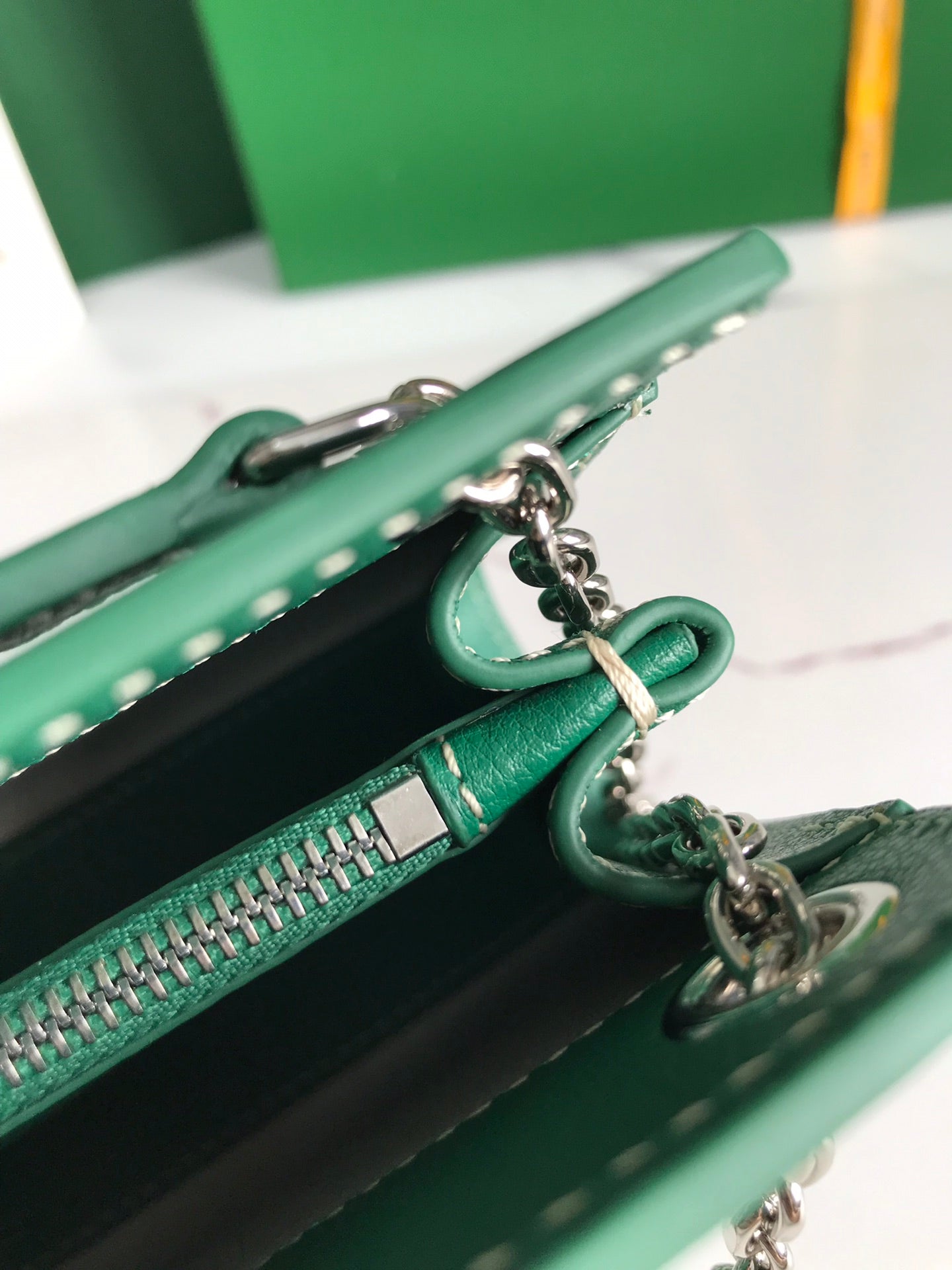 Goyard Rouette Structuré Mini Bag 21 Cm Green Goyardine Canvas And Calfskin