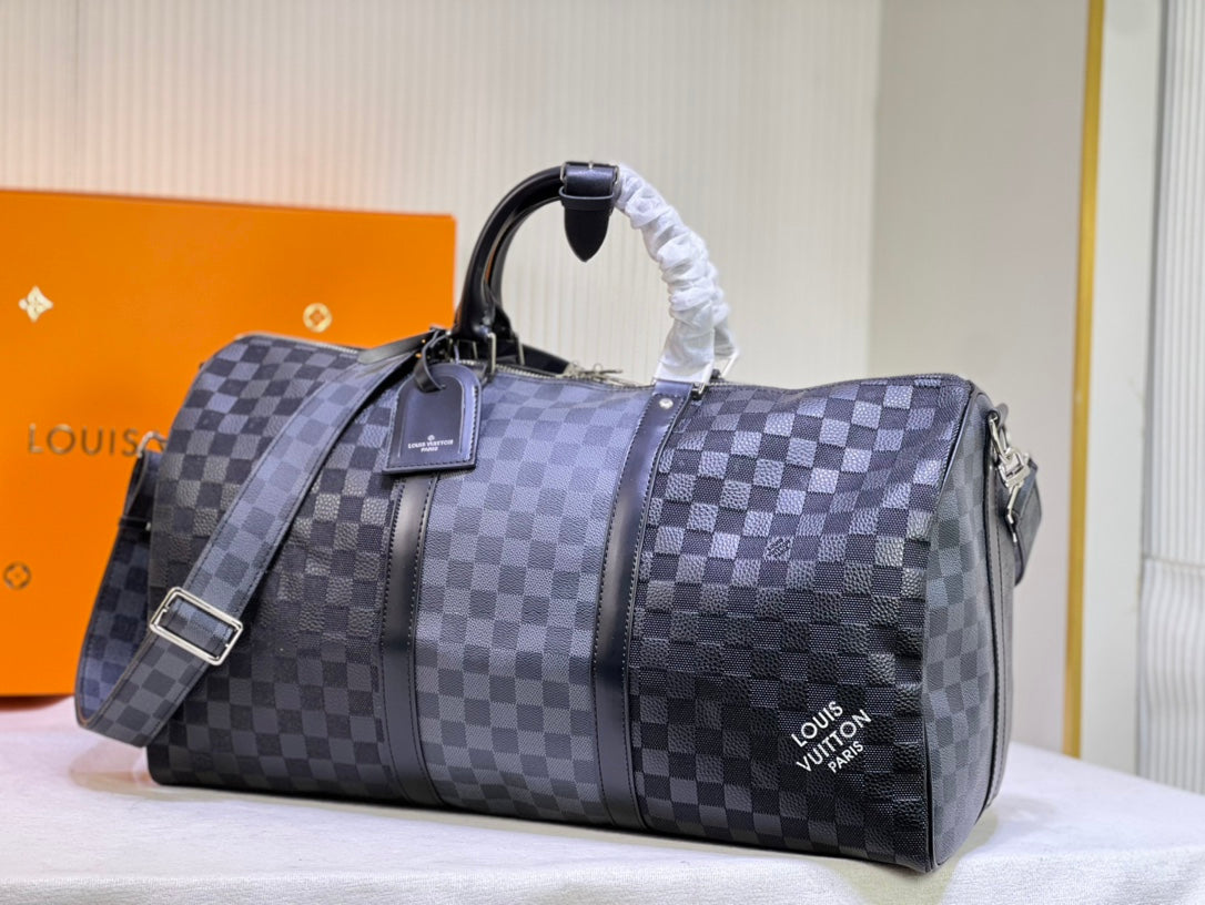 Louis Vuitton Keepall 50 Blue Graphite