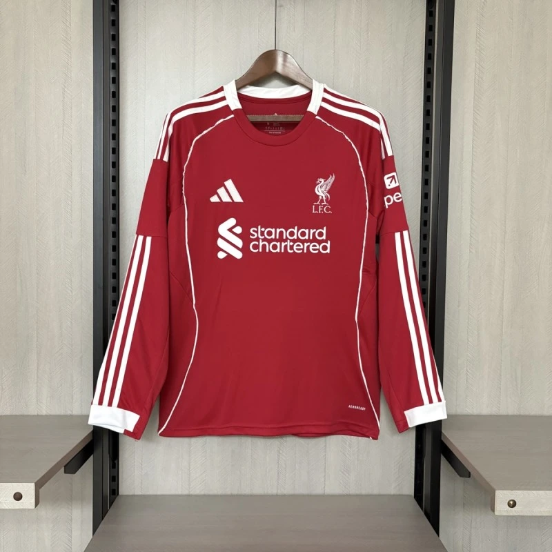 2025-26 Liverpool Home Long Sleeve Football jersey