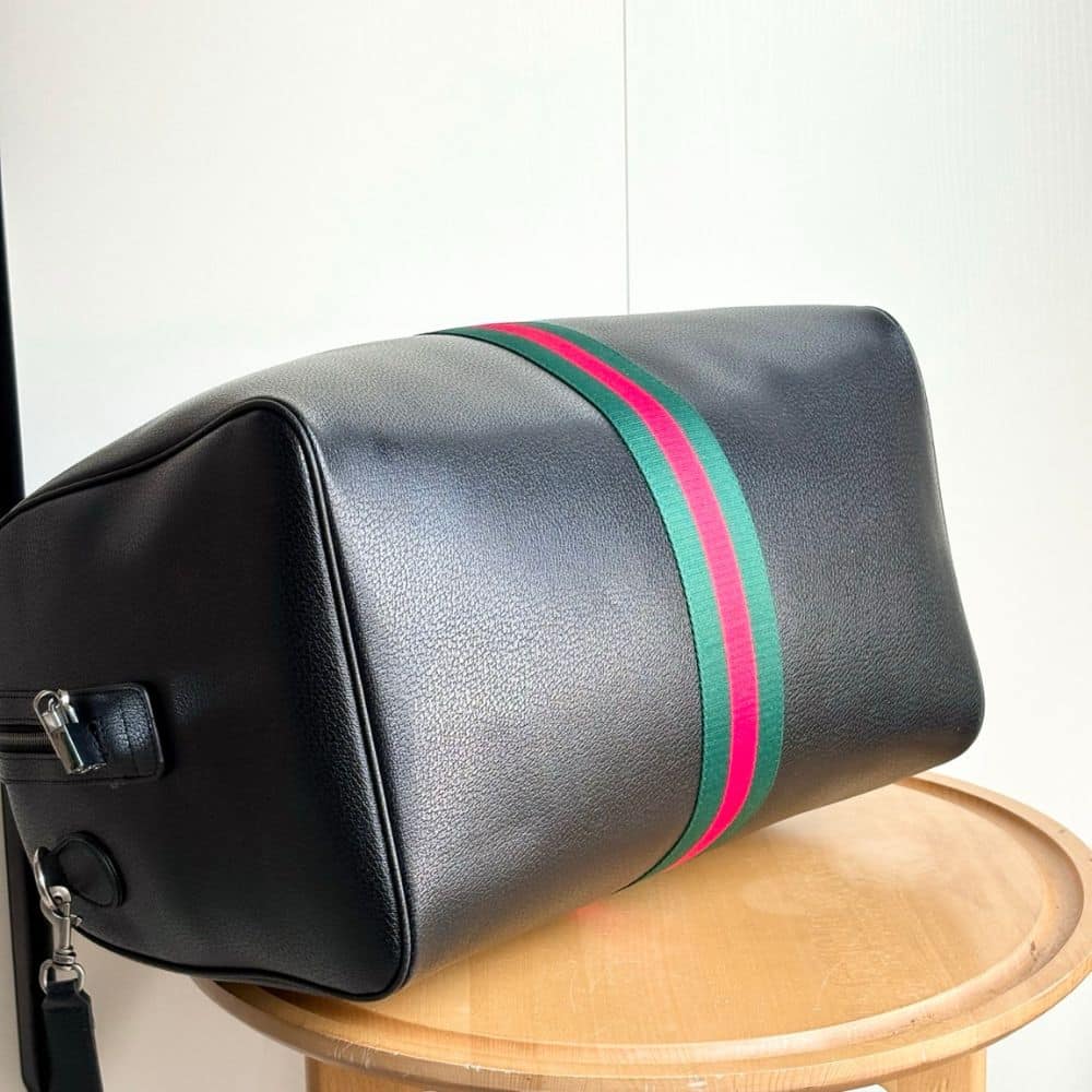 Gucci Web Trademark Medium Duffle Bag Black 44Cm