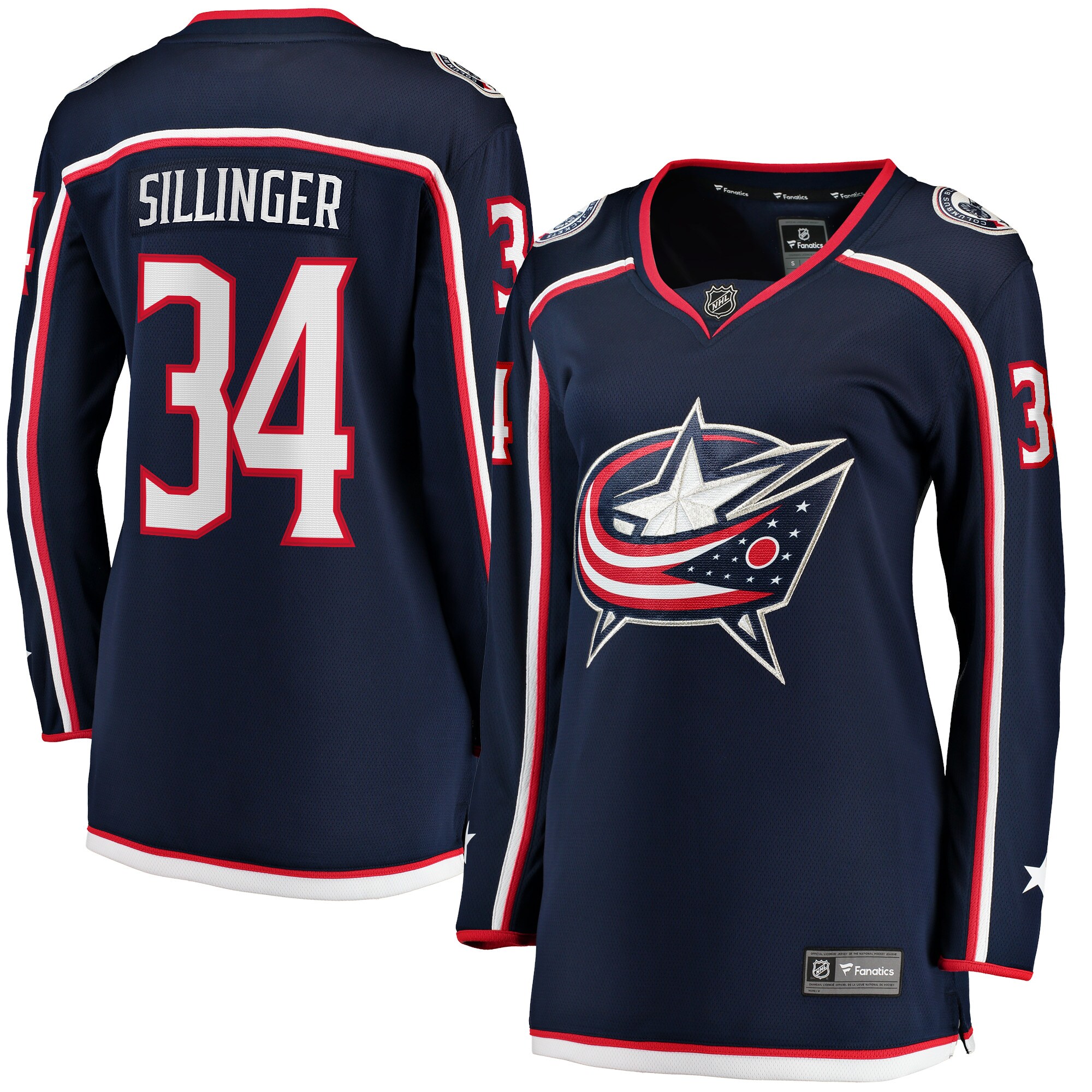 Cole Sillinger Columbus Blue Jackets Fanatics Women’s Home Breakaway Player Jersey – Navy