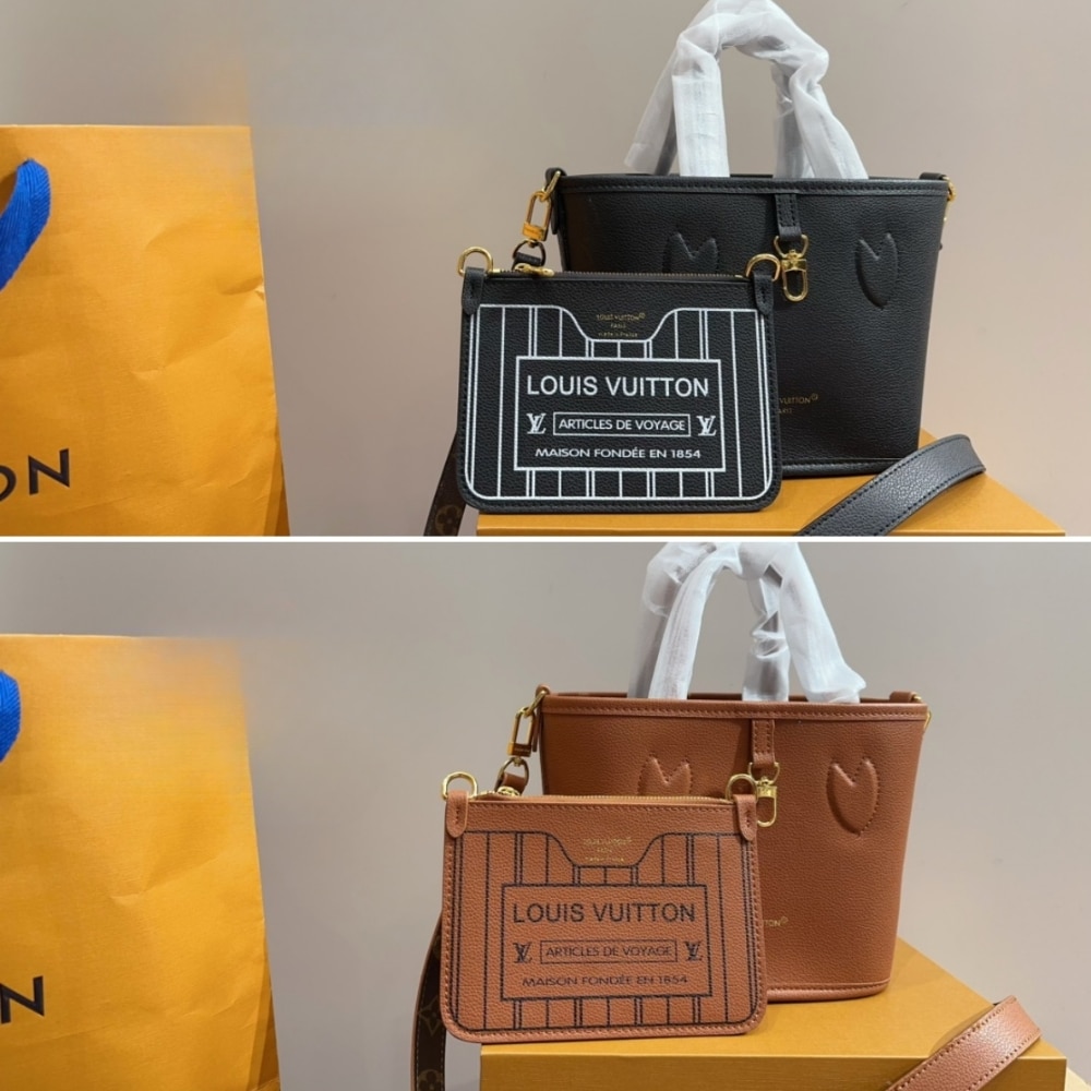 Louis Vuitton Neverfull Bandoulière Inside Out BB Monogram Black 26Cm M12099