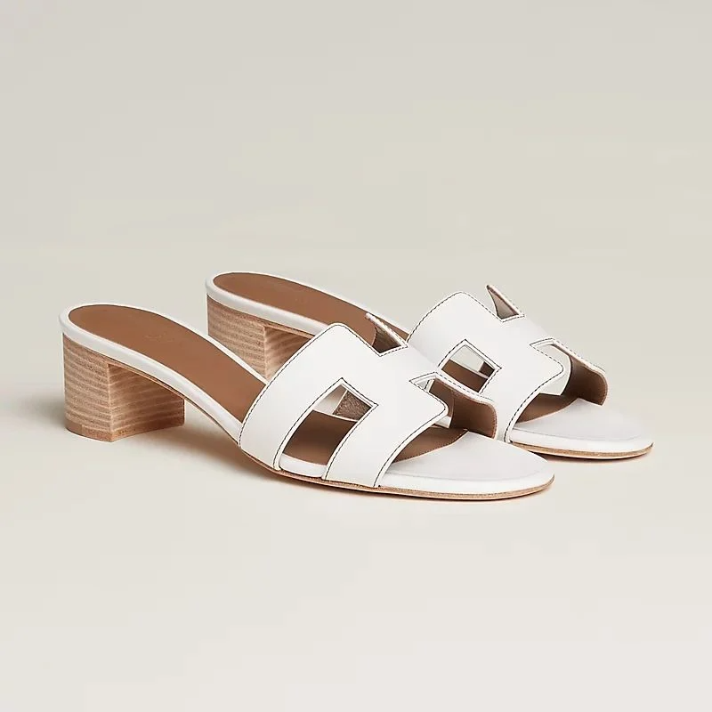 Hermes Oasis Sandals In White