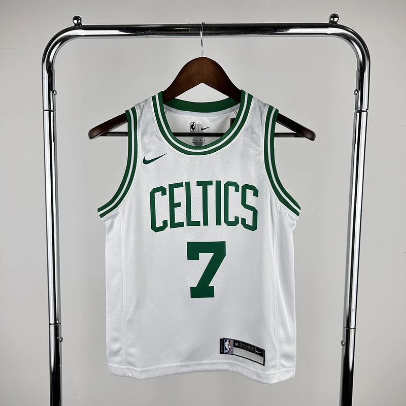 2023 NBA Boston Celtics kids 7 BROWN Basketball Jersey