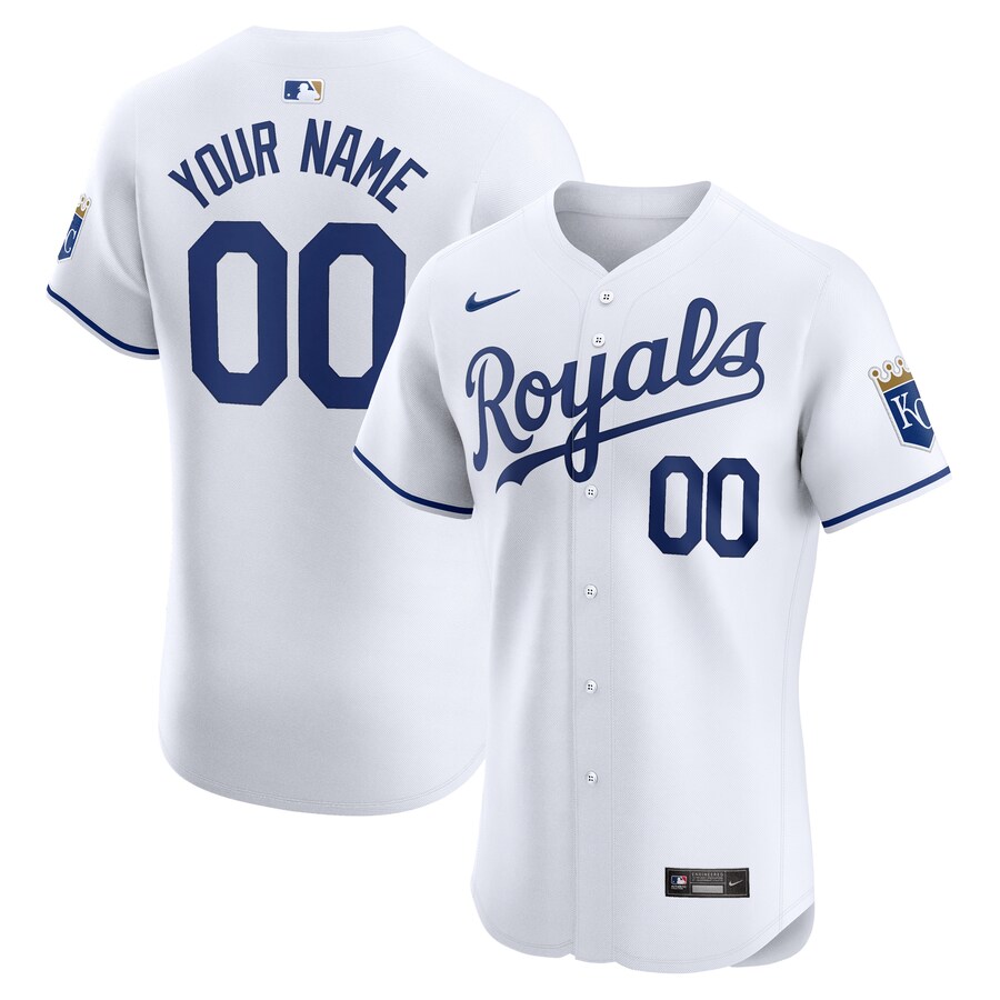 Kansas City Royals Home Elite Custom Jersey White