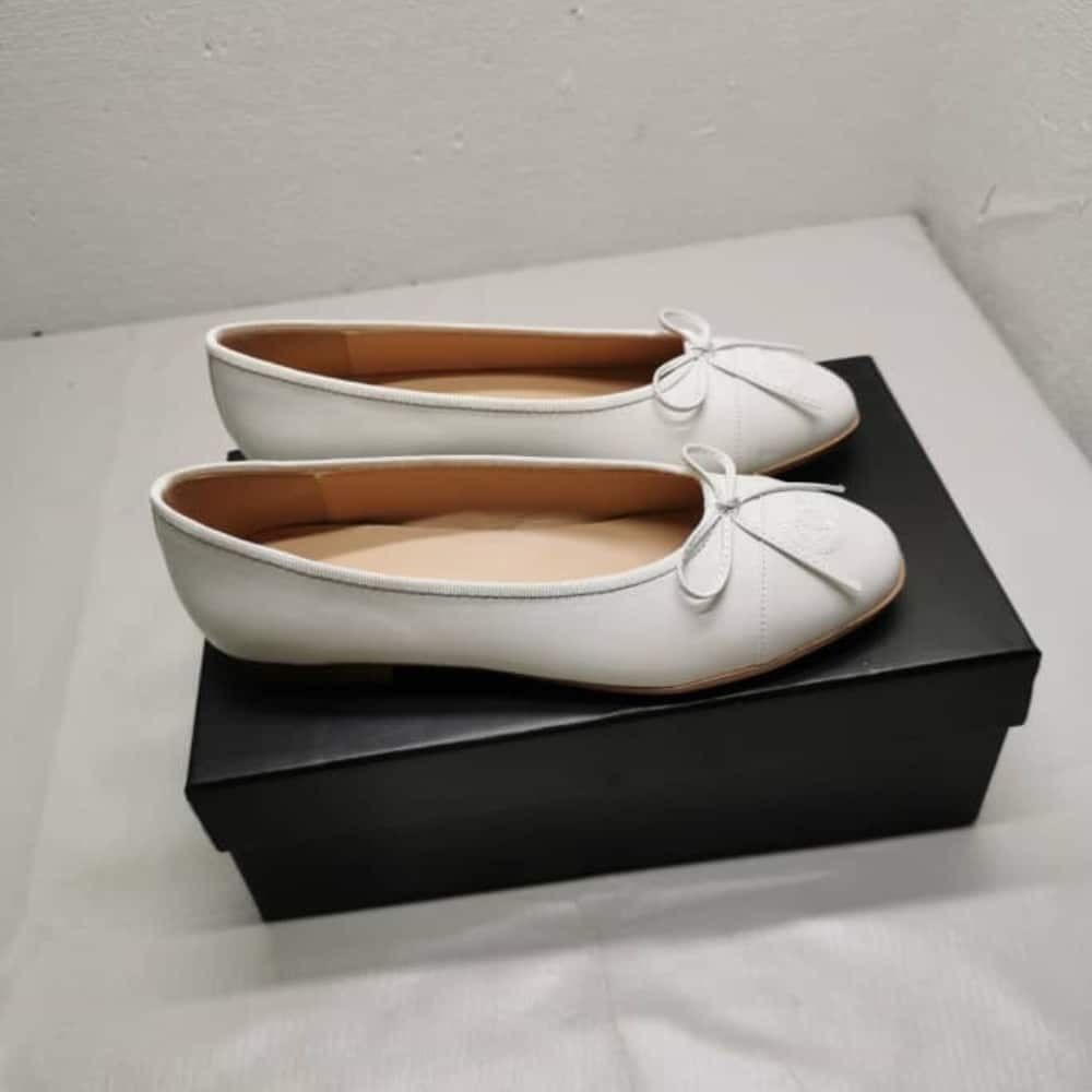 Chanel Ballet Flats White