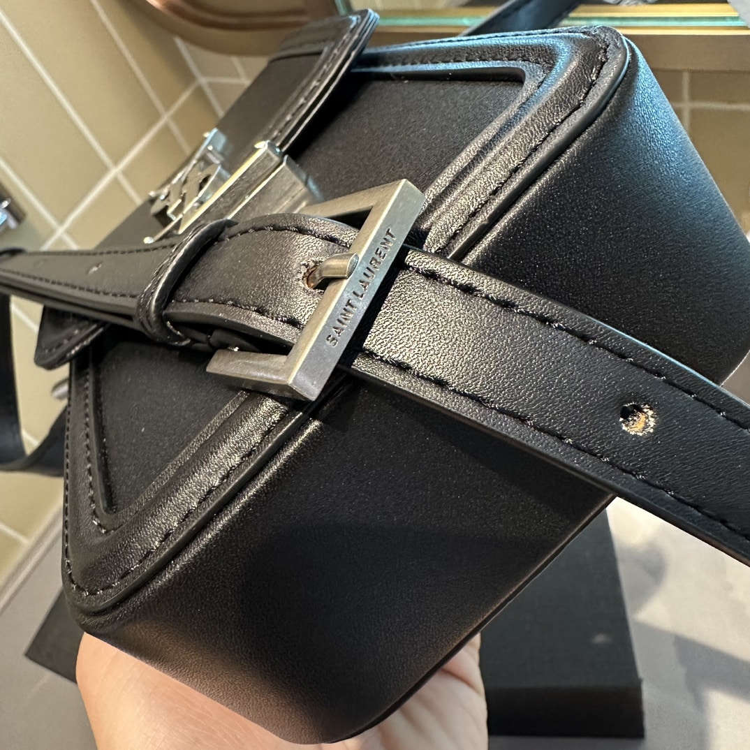 Saint Laurent Solferino Mini Bag In Smooth Leather Black 11Cm