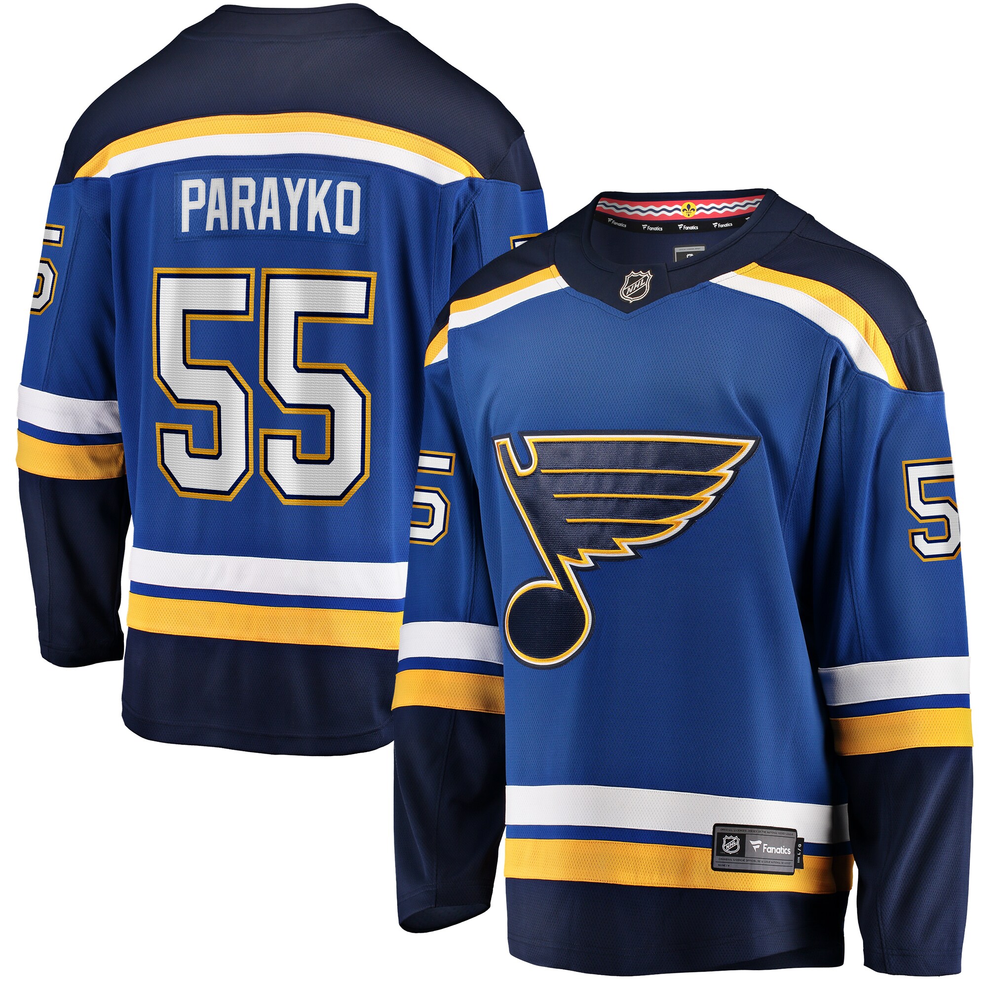 Colton Parayko St. Louis Blues Fanatics Home Breakaway Player Jersey – Blue