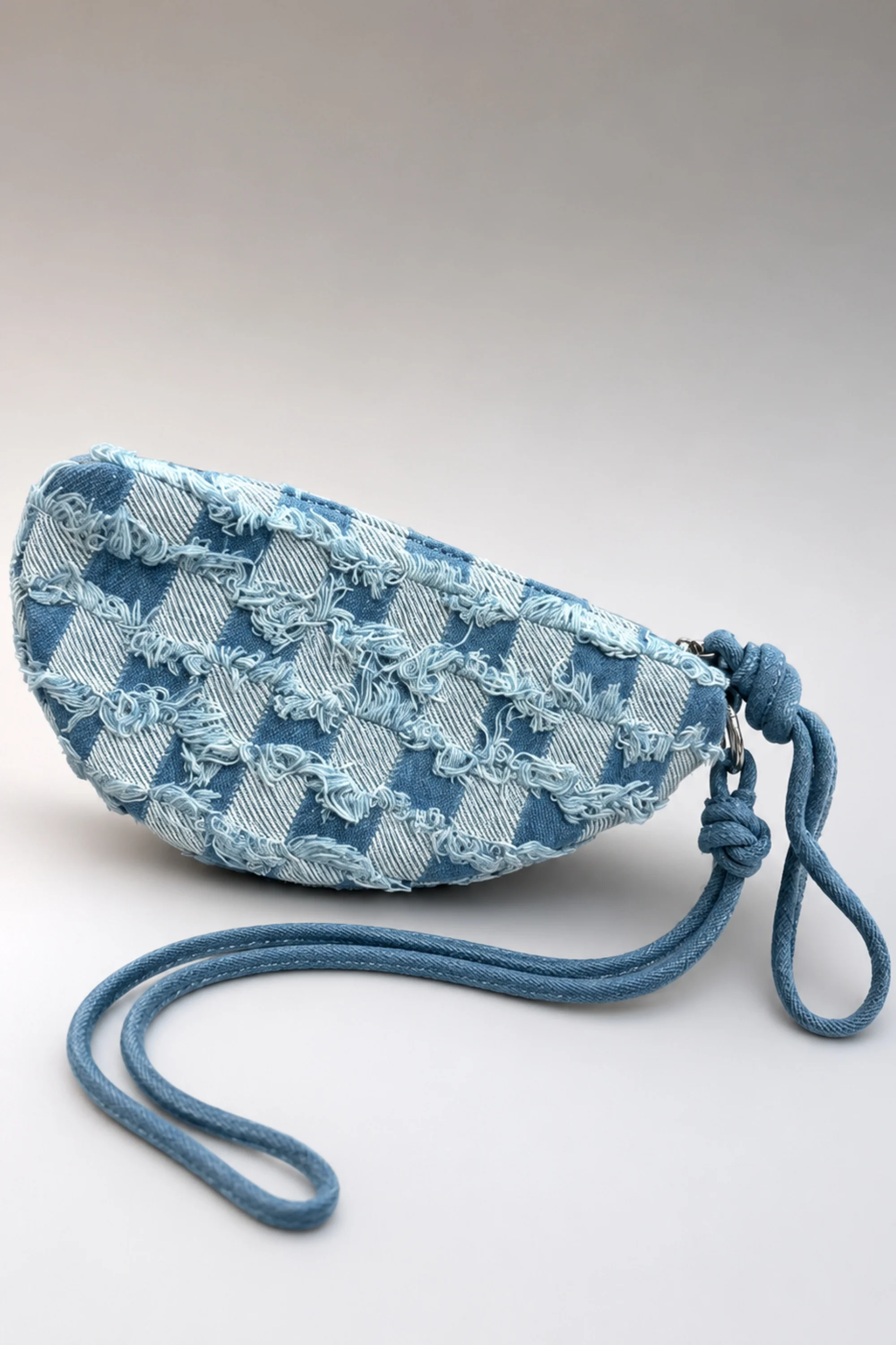 Denim Half-Moon Crossbody Bag