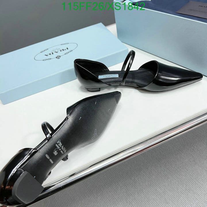 Prada Leather Ballet Flats Black