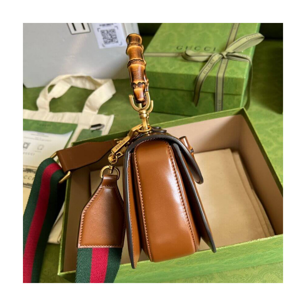 Gucci Small Top Handle Bag with Bamboo Cuir