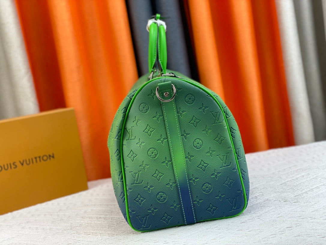 Louis Vuitton Keepall Bandouliere 50Cm Blue And Green