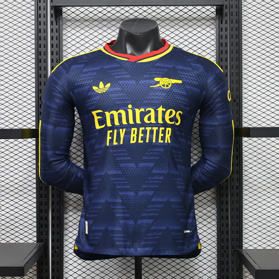 2026/27 Premier League Arsenal Team Away Football Jersey Player Version Long Sleeves - JerseyFun