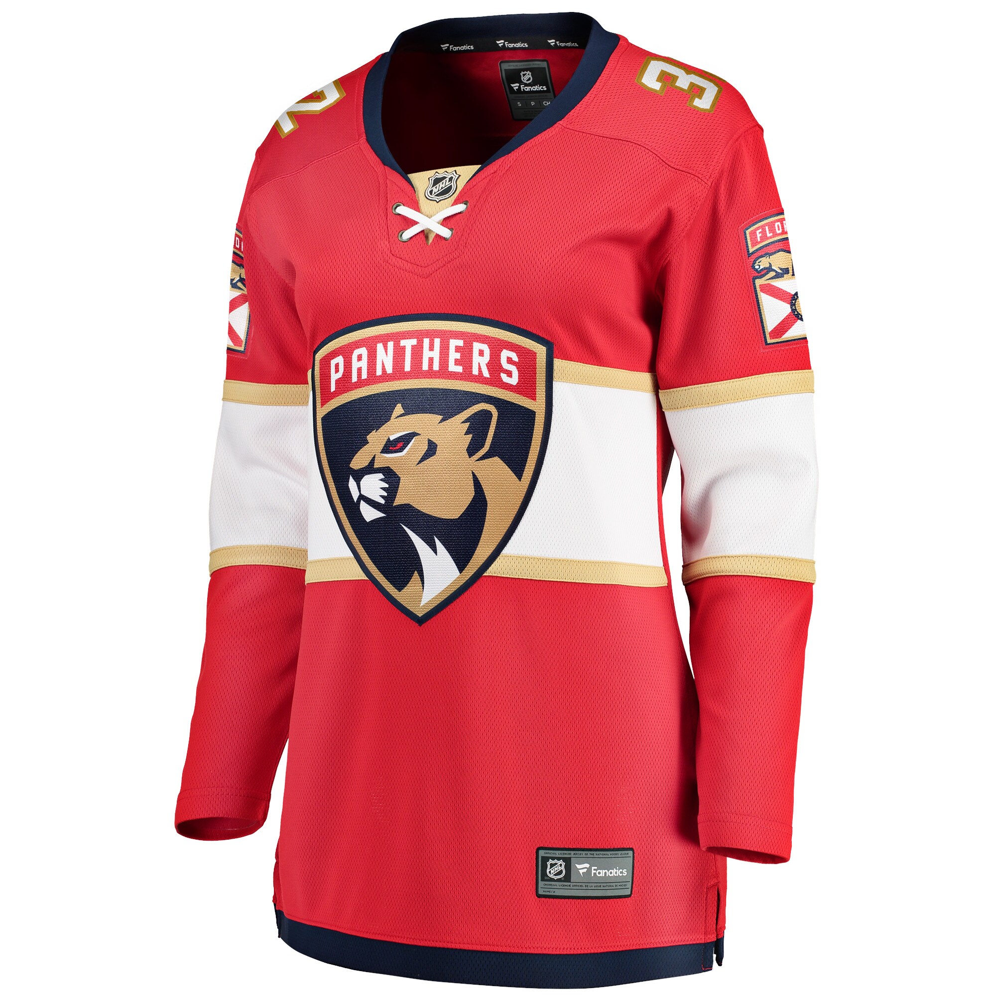 Lucas Carlsson Florida Panthers Fanatics Women’s Home Breakaway Player Jersey – Red