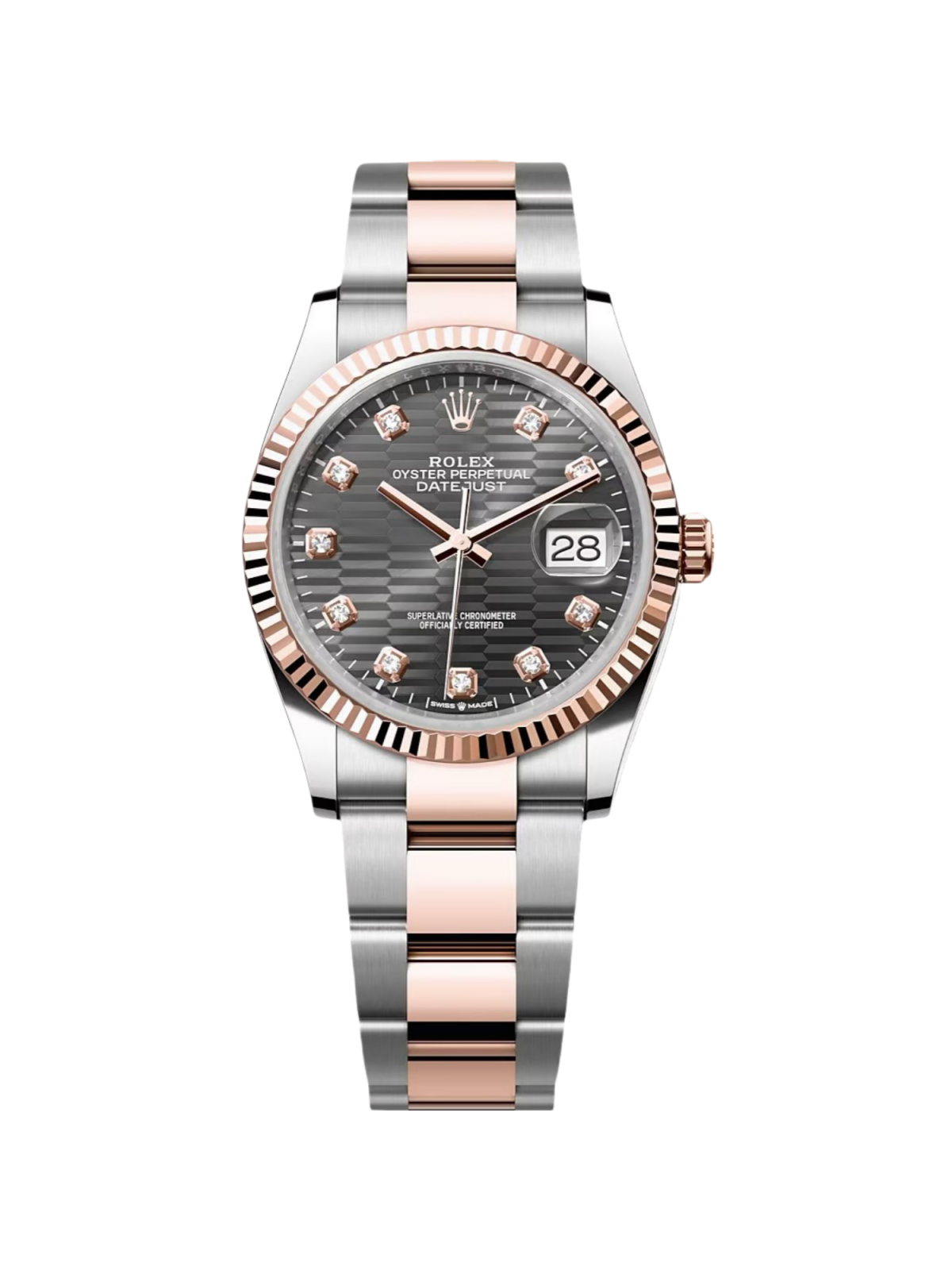 Rolex  Datejust 36mm 126231 Slate Fluted Motif Dial 36mm Jubilee Bracelet