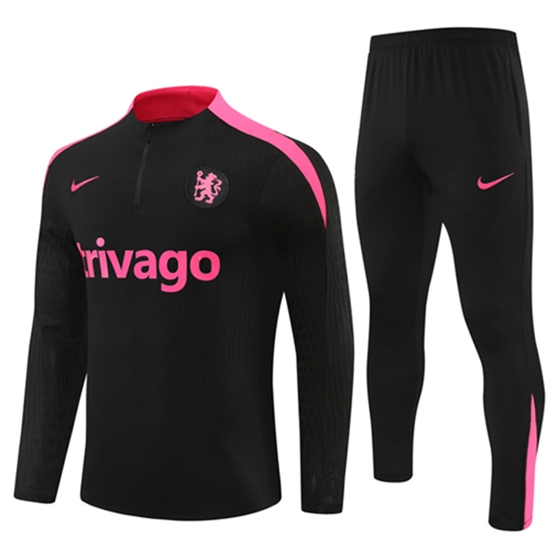 2024-25 Chelsea Black Long Sleeve Training Suit