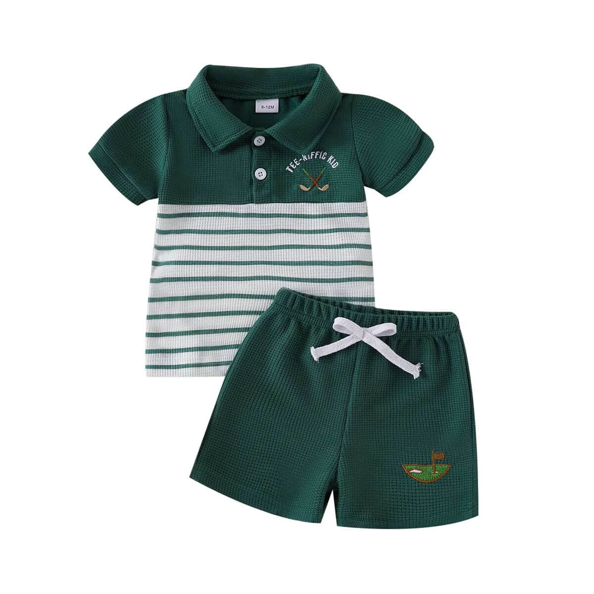 Short Sleeve Little Golfer Collar Toddler Set