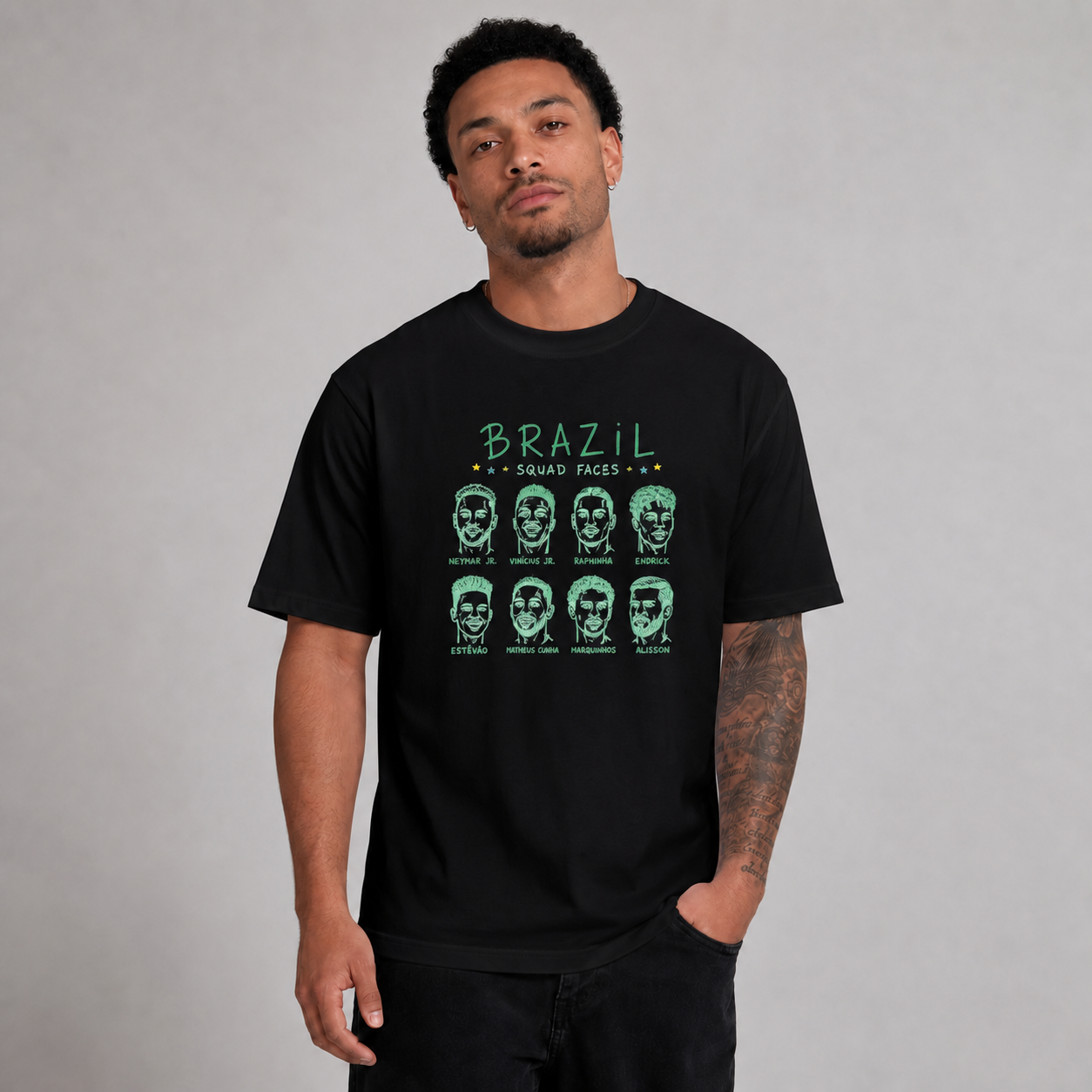 Brazilian Player Pure Cotton T-Shirt – Limited-Time Offer