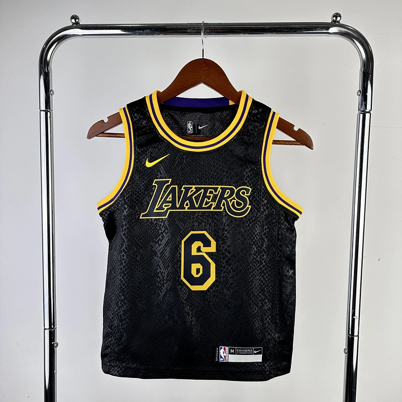 Kids 2023 NBA Lakers 6 JAMES Basketball Jersey