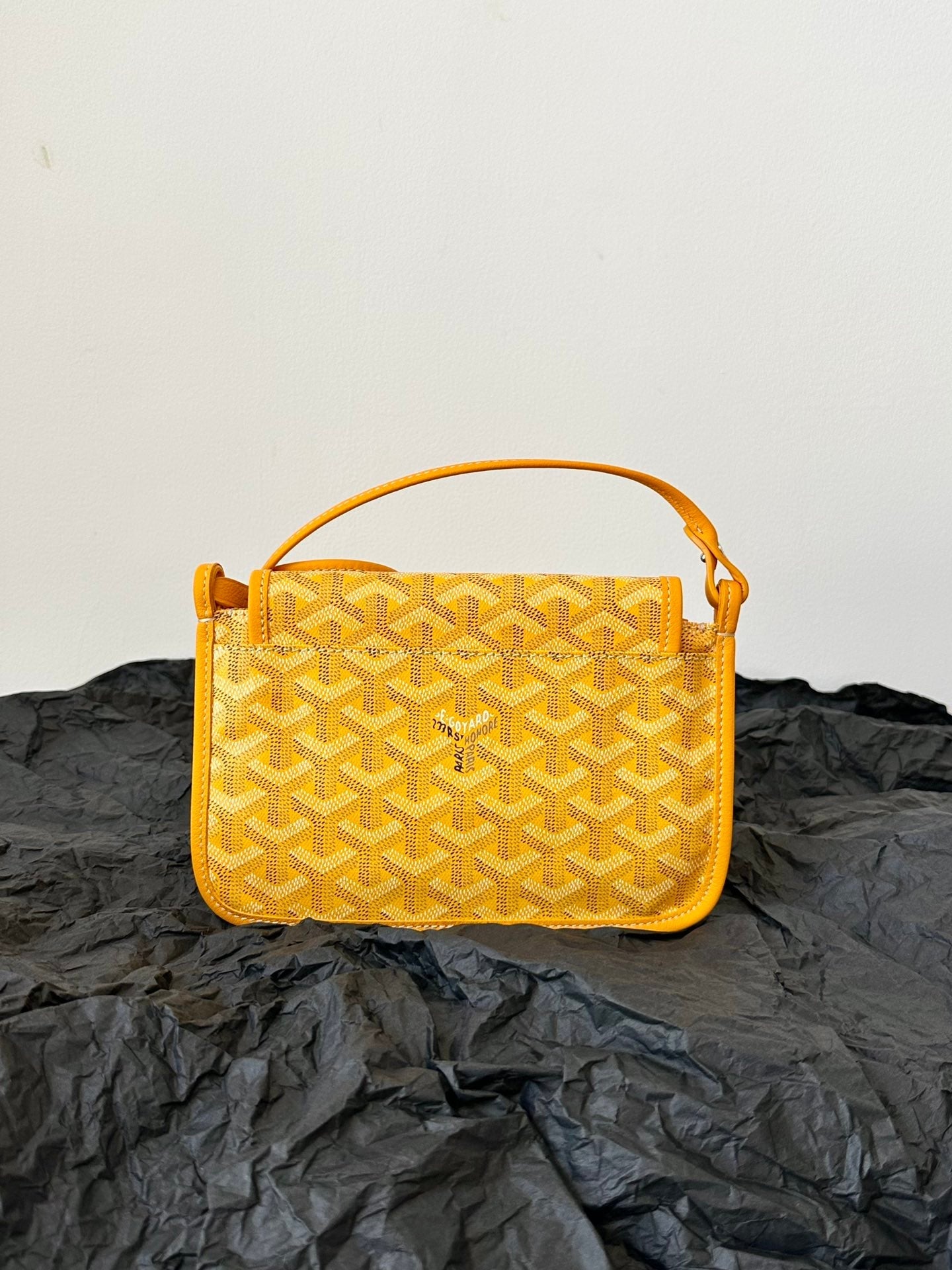 Goyard Plumet Pocket Wallet 20cm Yellow Goyardine Canvas And Lambskin Trim