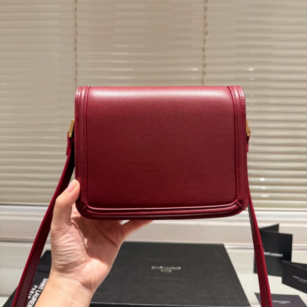Saint Laurent Solferino Medium Satchel In Box Leather Lining Red 23Cm