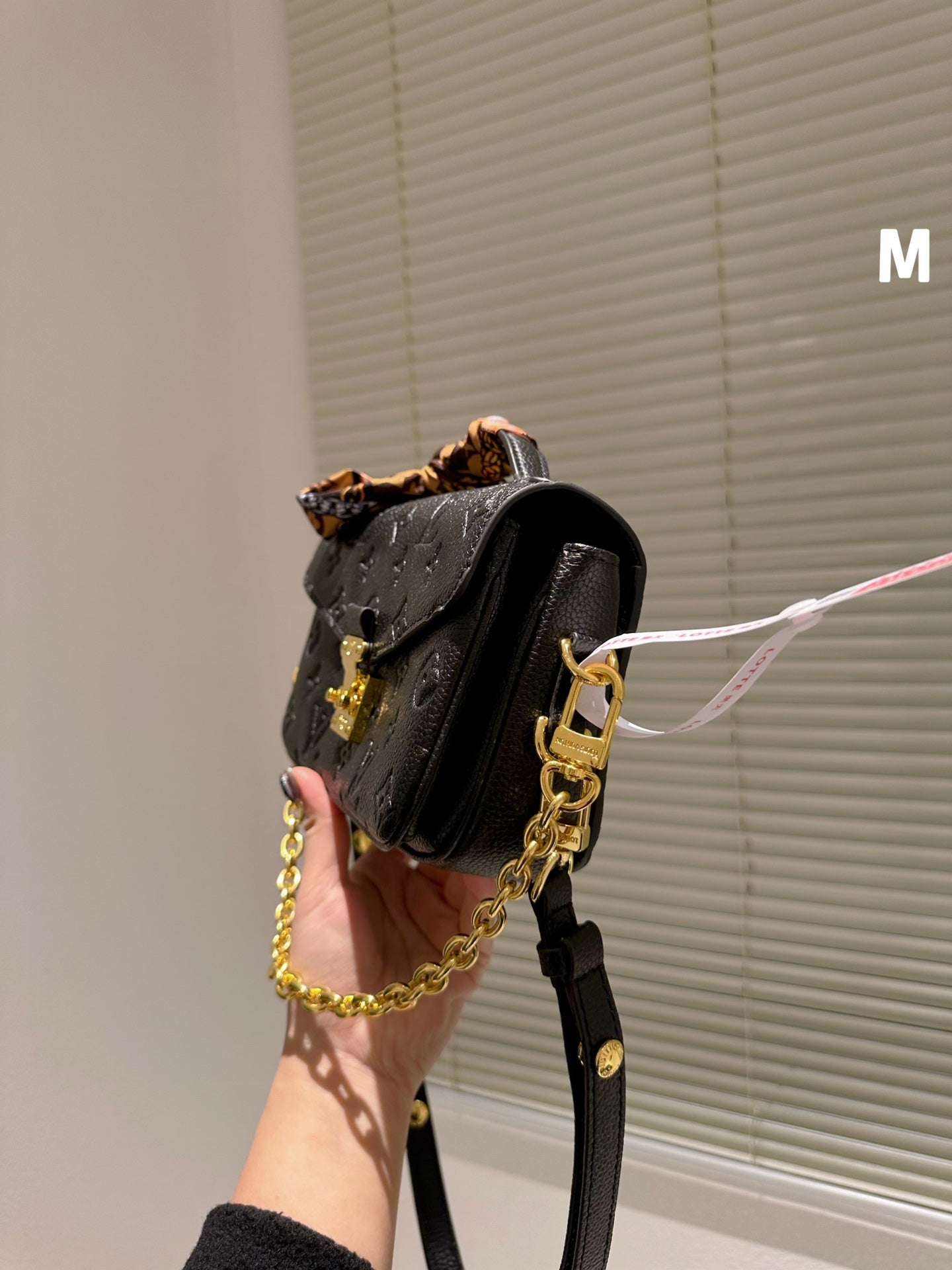 Louis Vuitton Micro Metis Black With Gold Chain 25Cm M41487