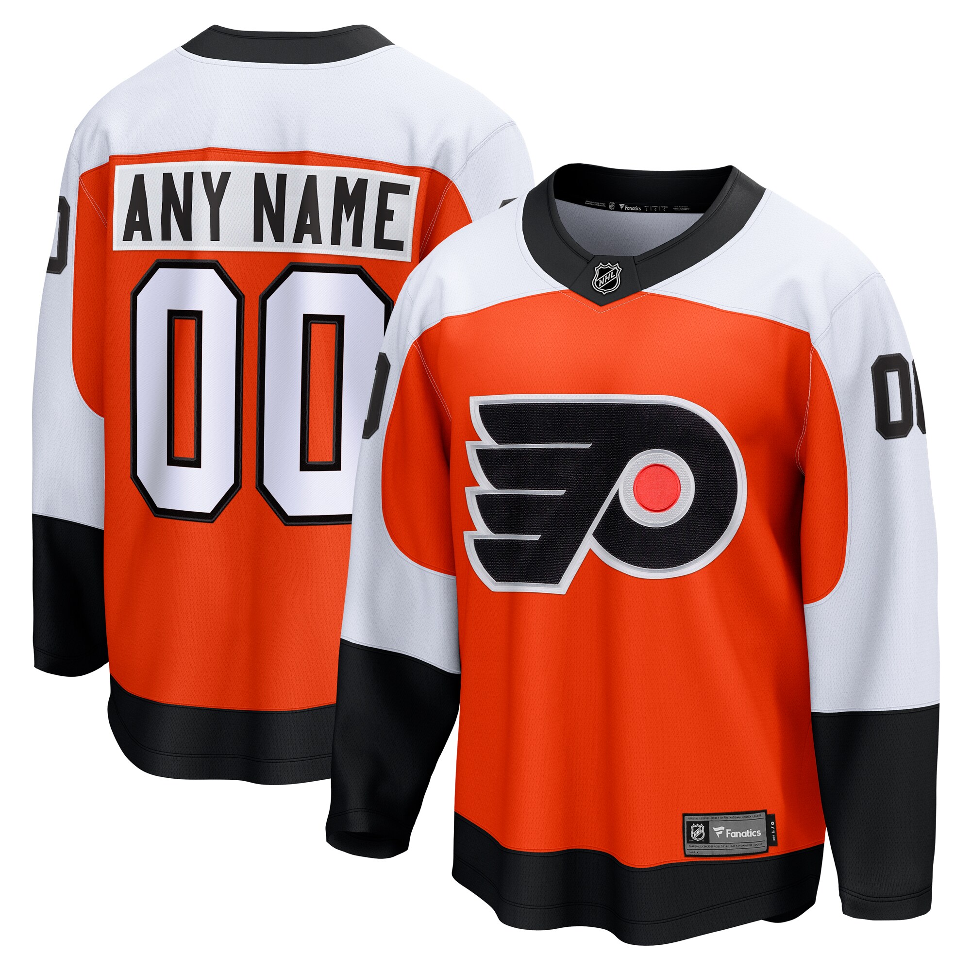 Philadelphia Flyers Fanatics Home Premier Breakaway Custom Jersey – Orange