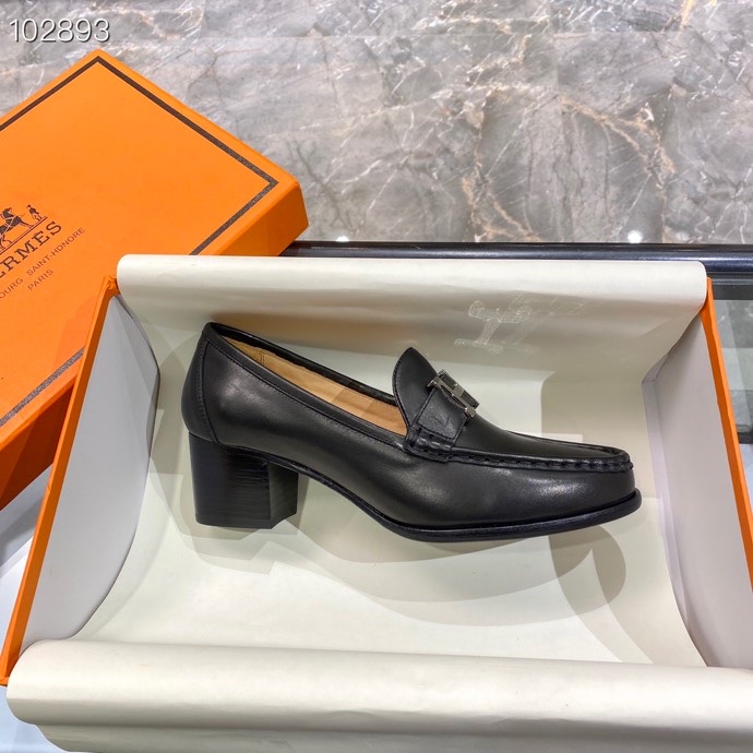 HERMES DAUPHINE 70 LOAFER BLACK