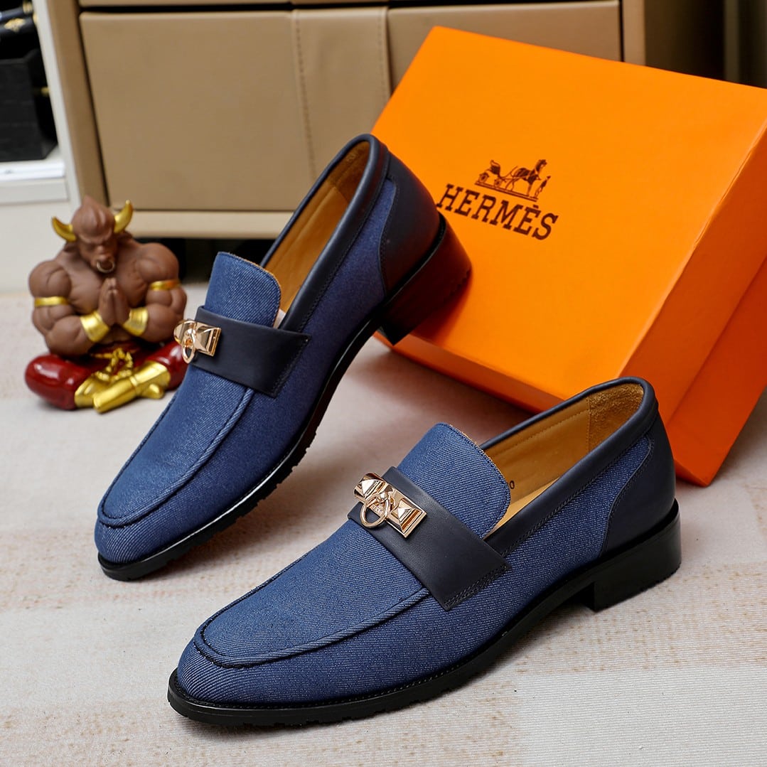 Hermes Blaise Loafer Blue
