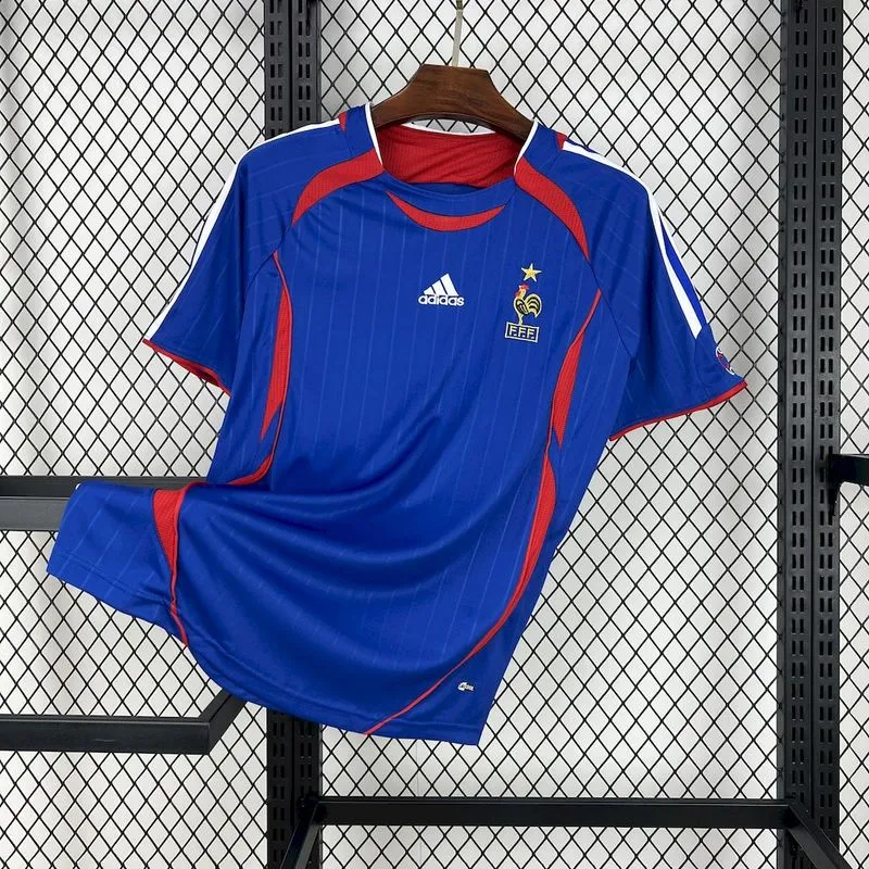 Retro 2006 France Home 10#ZIDANE HENRY VIEIRA ZIDANE SOSANNAH Football jersey retro