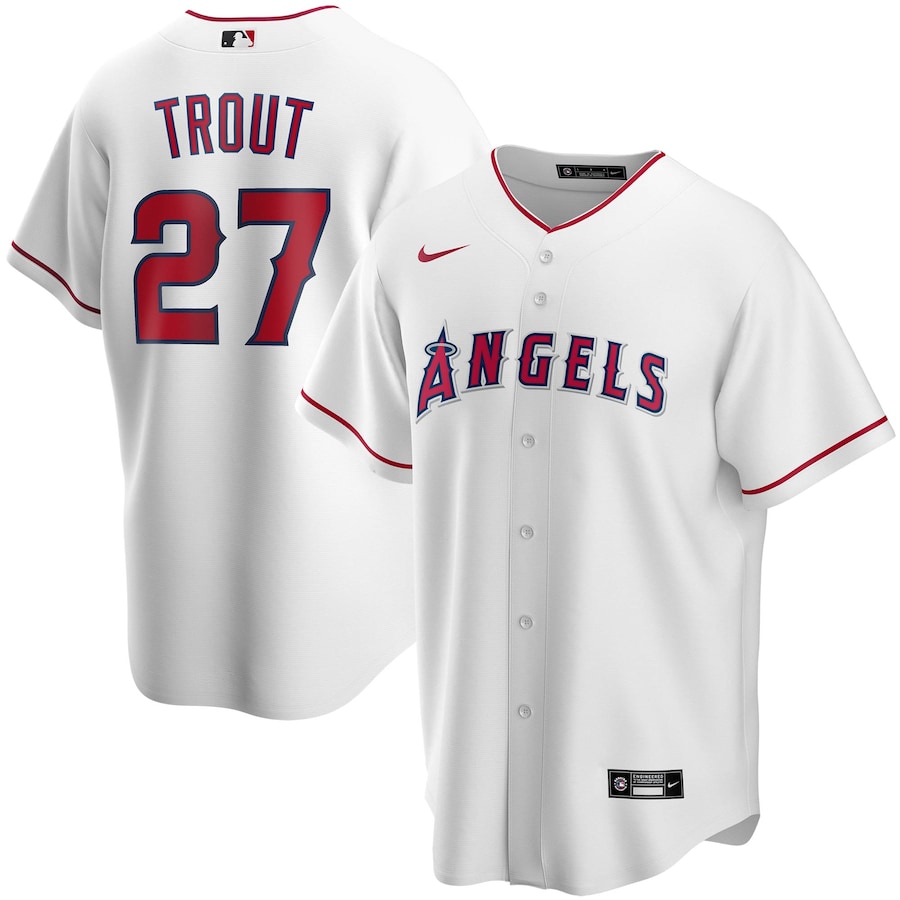 Mike Trout Los Angeles Angels Youth Alternate Player Jersey White