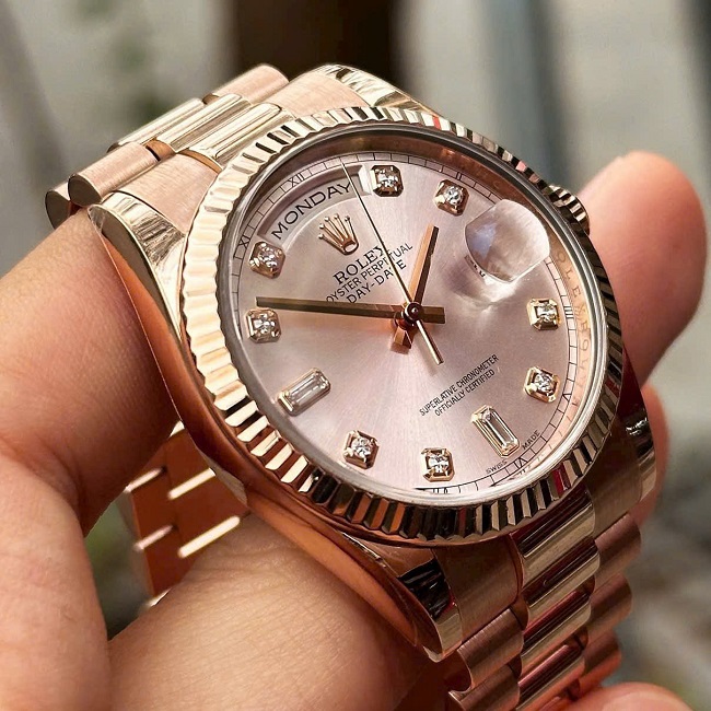 [Superclone] Rolex Day-Date 36mm Rosé – Colour Dial President 128235