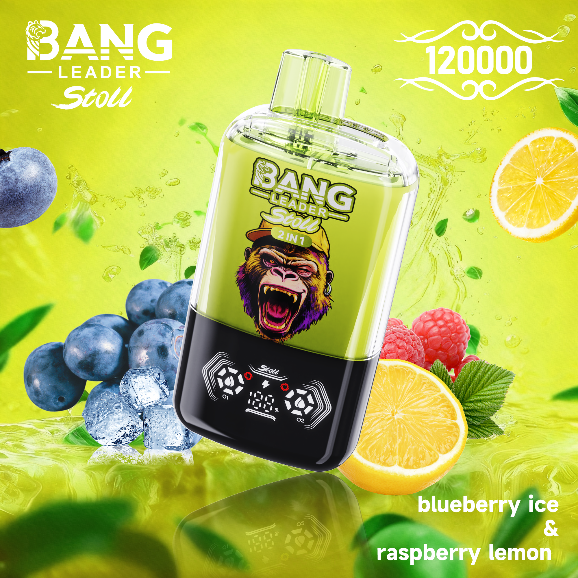 Bang Leader Stoll 120K Puffs 2-in-1 Prefilled Vape | Dual Flavor,  Rechargeable