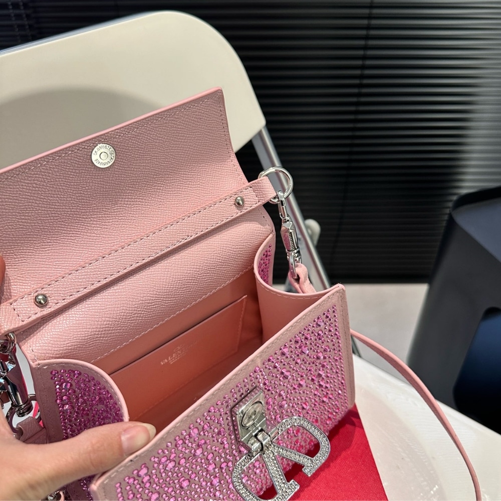 Valentino Vsling Mini Handbag With Sparkling Rose Quartz 19Cm 3W0B0G97Thv D0M