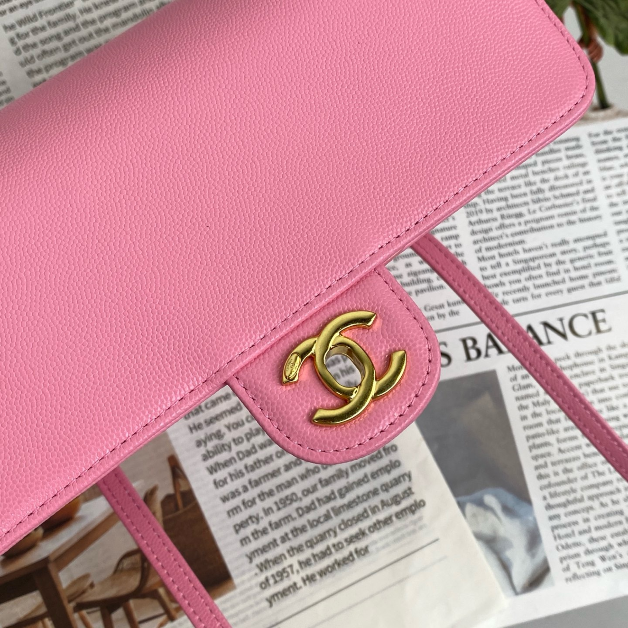 Chanel Clutch Pink Bag 17cm/6.7in