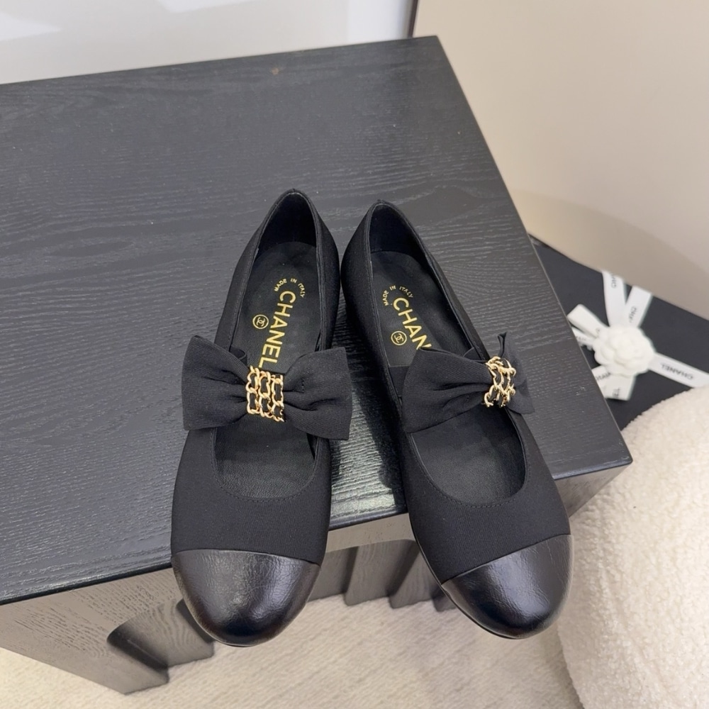 Chanel Mary Janes Grosgrain Black G46811 B22270 94305