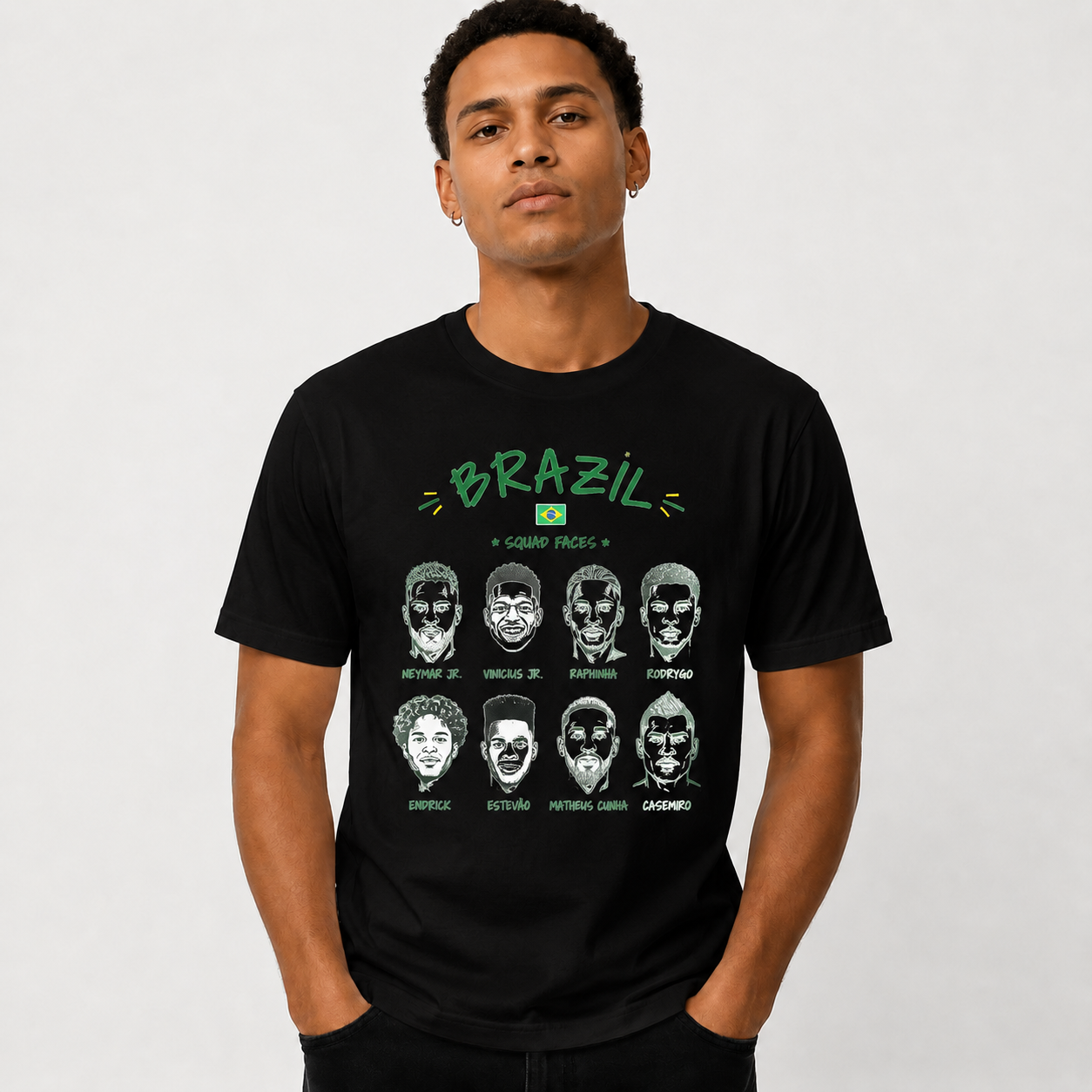 Brazilian Player Pure Cotton T-Shirt – Limited-Time Offer