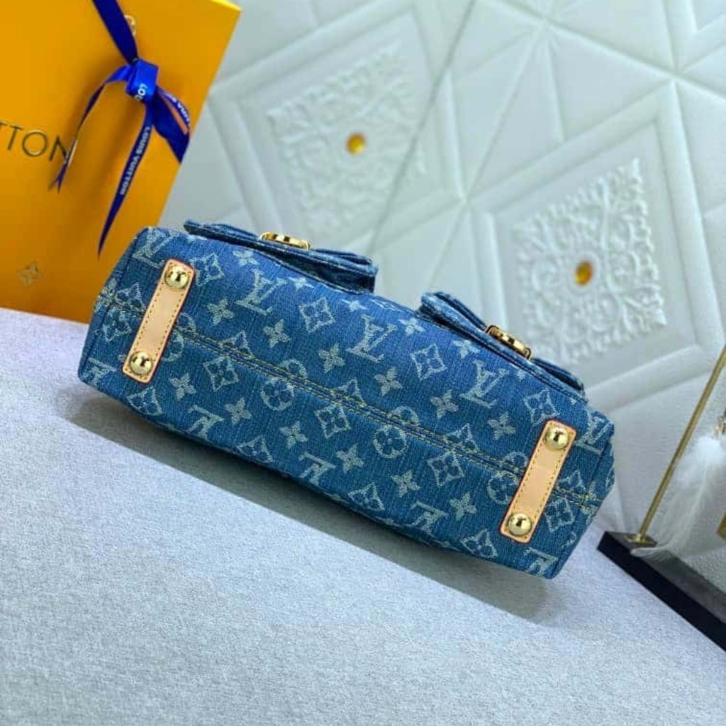 Louis Vuitton Baggy PM Monogram Denim Blue 30Cm M95049
