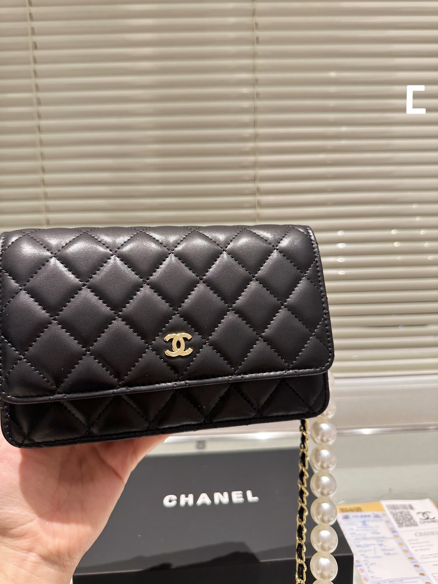 Chanel Wallet On Chain Woc Black 20Cm